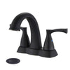 Sleek Matte Black Bathroom Faucet with Pop-Up Drain