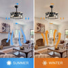 Cozy Caged Ceiling Fan with Remote