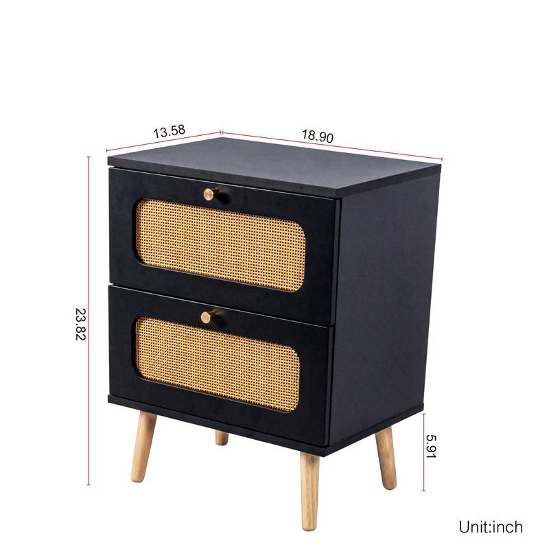 Rattan Charm Nightstand