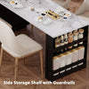 Stylish Expandable Kitchen Island with Storage and Power Outlet