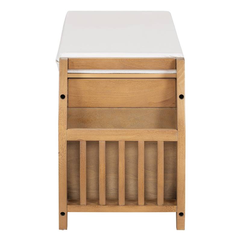 Cozy Curved Shoe Bench