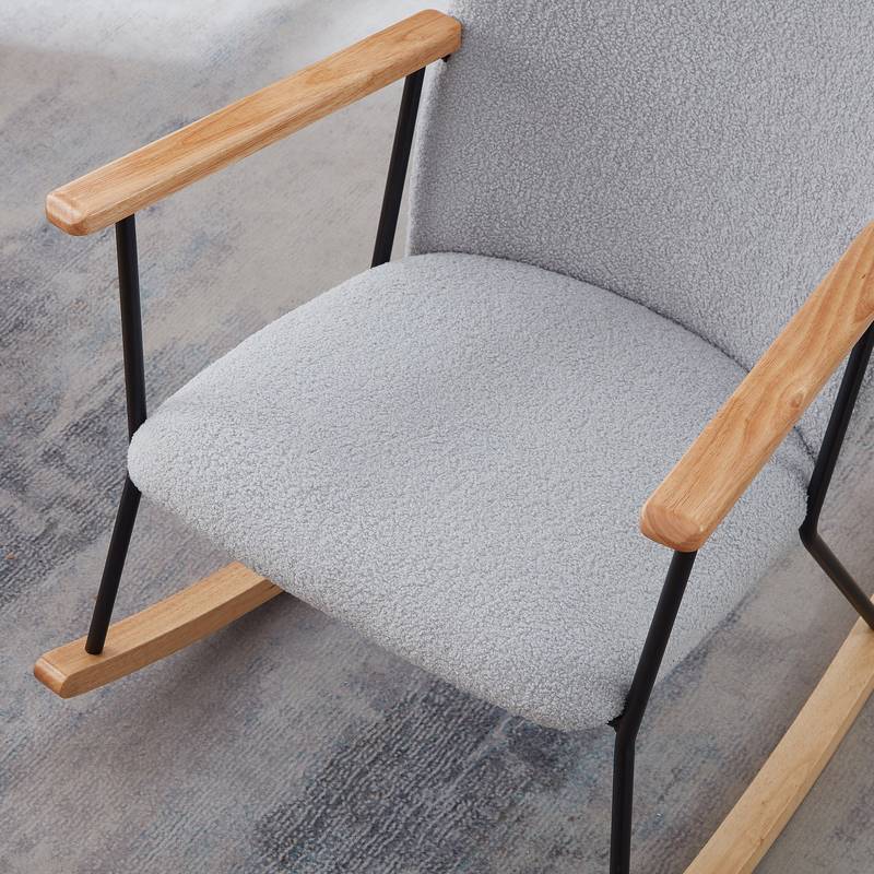 Cozy Rocking Chair with Adjustable Headrest