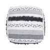 Cozy Ivory Grey Pouf