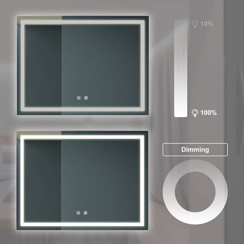 Elegant Touch LED Vanity Mirror - Anti-Fog & Dimmable Magic!