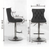 Chic Velvet Swivel Barstools - Set of Two in Blue