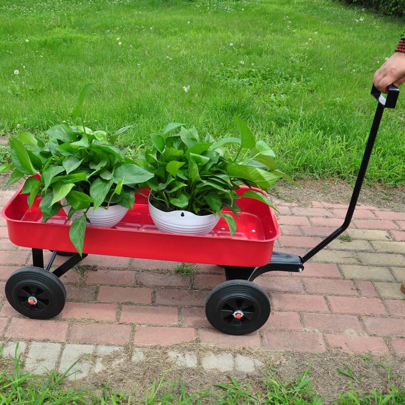 Rugged Red All-Terrain Garden Cart