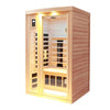 Cozy Hemlock Infrared Sauna with Mood Lighting and Bluetooth