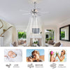 “Classic Comfort Ceiling Fan - Remote Controlled, Stylish Wood Blades”