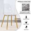 Chic Crystal Dining Chairs - Set of Four with Gold Legs