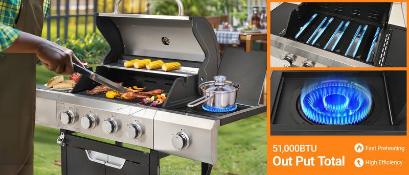 SizzlePro Outdoor 4-Burner Grill