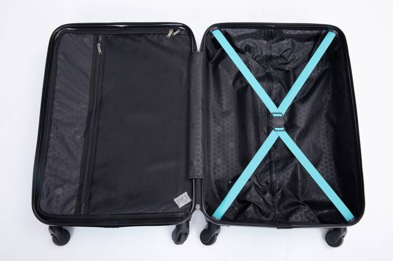 Turquoise Travel Trio: Lightweight Spinner Luggage with Hooks & TSA Lock