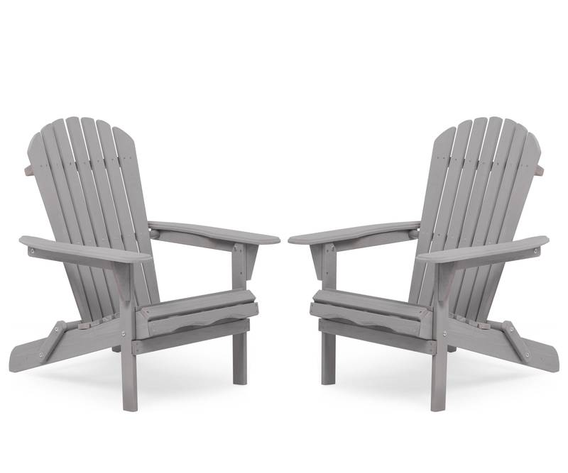 Cedar Folding Adirondack Lounge Chairs - Set of Two
