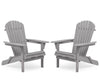 Cedar Folding Adirondack Lounge Chairs - Set of Two