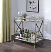 Golden Elegance Serving Cart