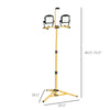 Bright Dual-Head LED Work Lights with Adjustable Stand
