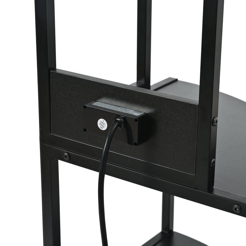 Illuminate Corner Shelf with USB & Glass Holder