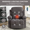 Cozy Heated Massage Recliner with USB and Cup Holders - Grey