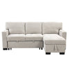 Chic Light Gray Chaise Lounge with Hidden Storage and USB Charger