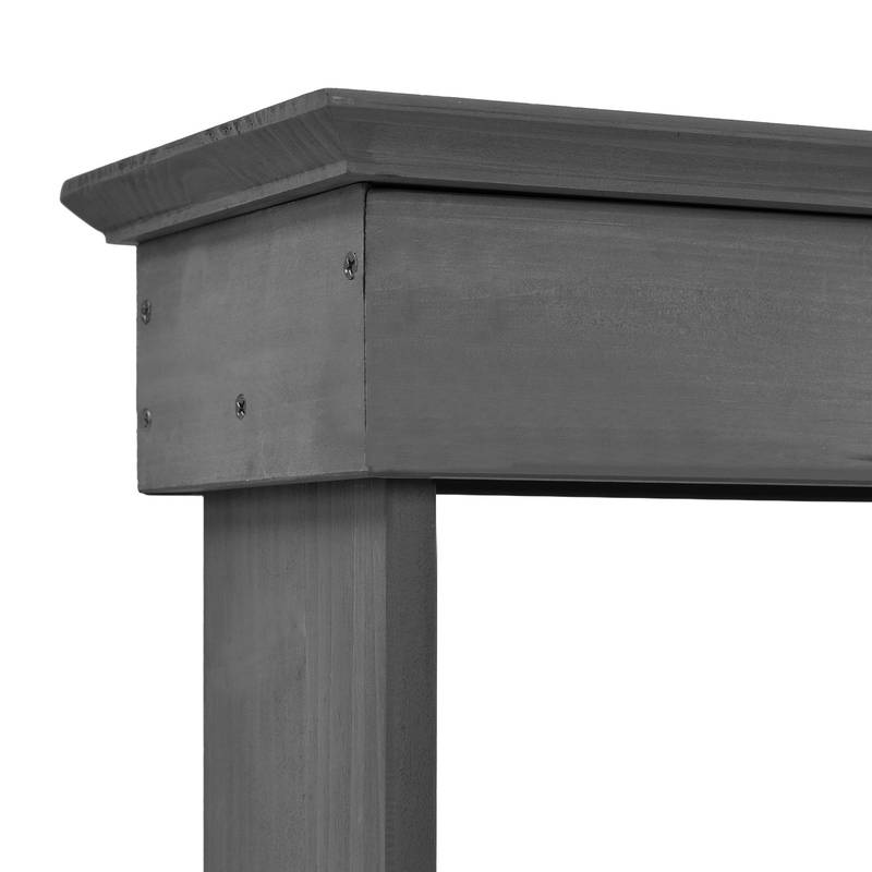 Charming Gray Garden Potting Table with Storage