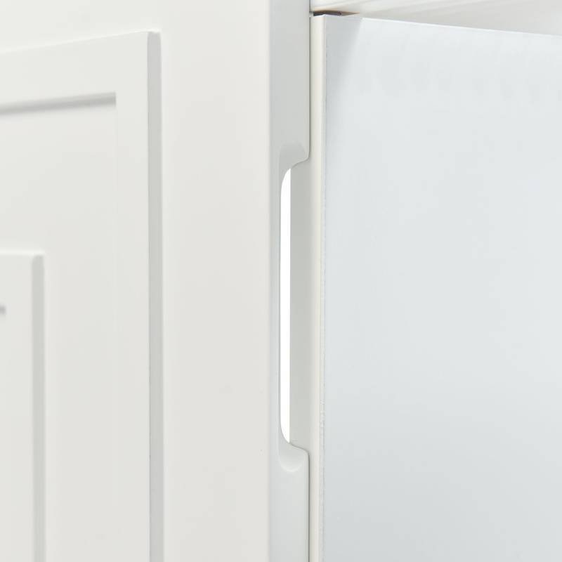 Chic White Bathroom Vanity with Gold Legs