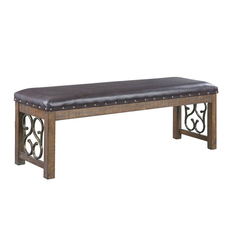 Raphaela Chic Bench in Black and Cherry