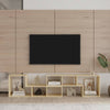 Chic Oak L-Shaped TV Stand & Bookcase
