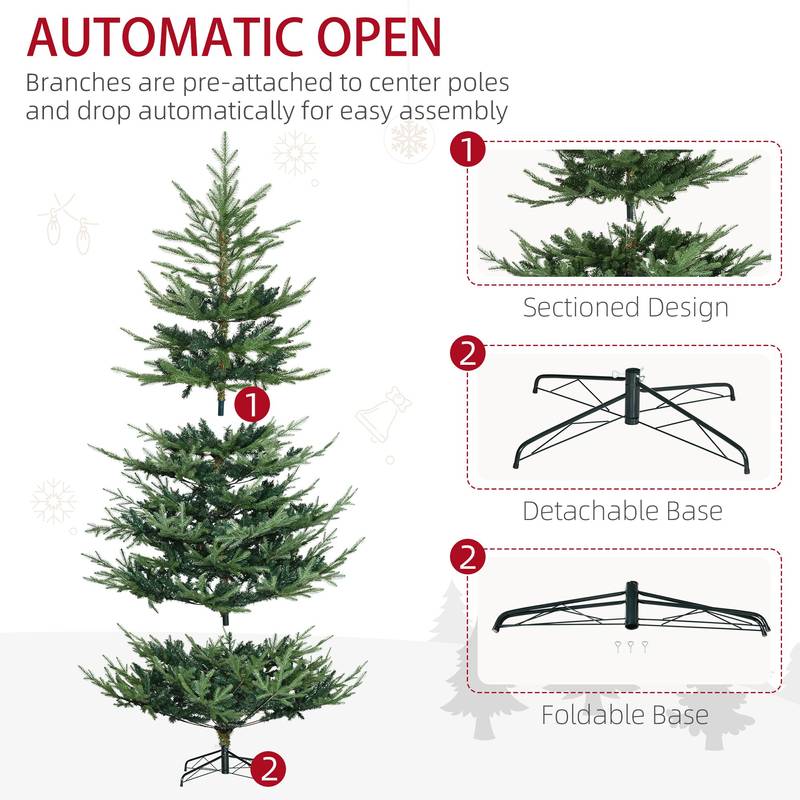 Evergreen Elegance: Realistic Hinged Christmas Tree