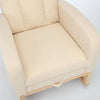 Cozy Rocking Chair with Wood Legs & Adjustable Footrest