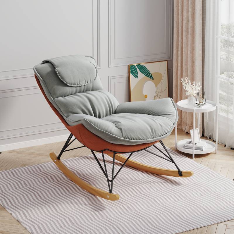 Cozy Rocking Chair - Light Green Luxe Comfort