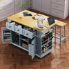 Versatile Rolling Kitchen Island with Drop Leaf & Storage