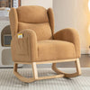 Cozy Teddy Rocking Chair in Khaki