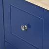Blue Rolling Kitchen Island with Drop Leaf & Storage