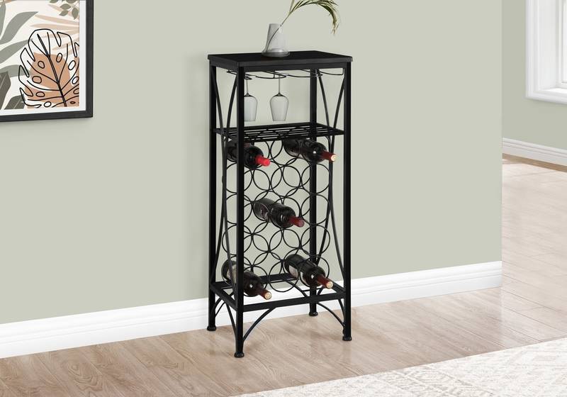 Chic Black Metal Wine Bar