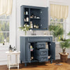 Chic Royal Blue Bathroom Vanity with Sink & Storage