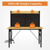 Versatile Rolling Workbench with Pegboard and Outlets