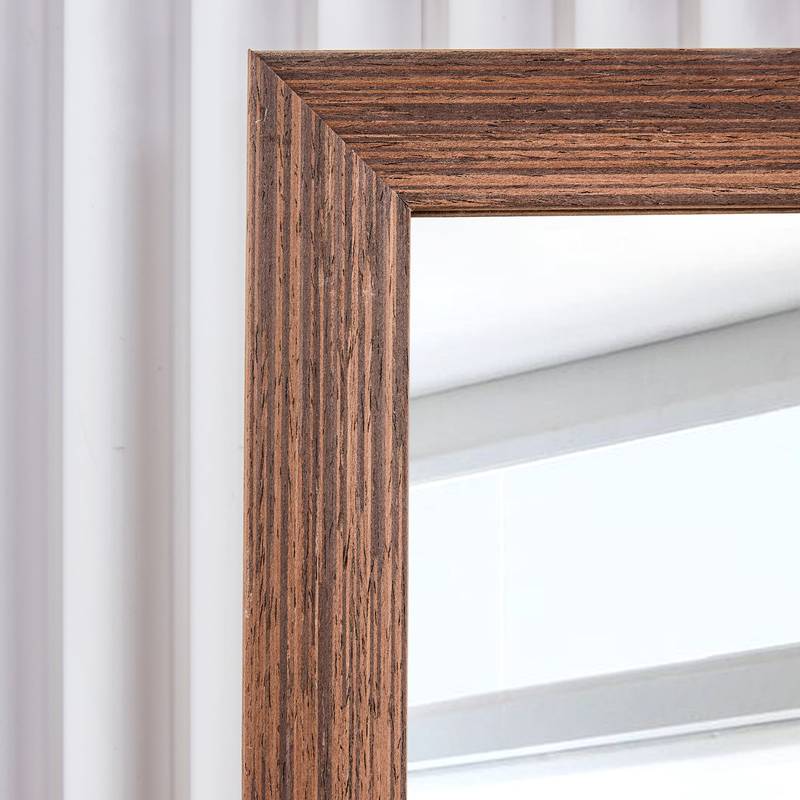 Elegant Wooden Framed Full-Length Mirror