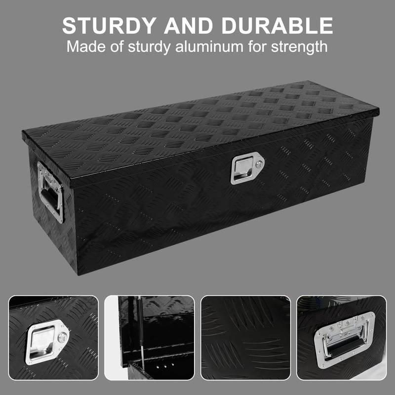 Durable Aluminum Tool Box for Pickup Trucks and RVs - Lockable and Portable