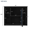 Sleek Black Bathroom Vanity with Mirror & Soft-Close Storage