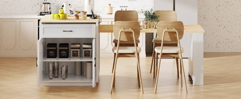Charming Kitchen Island & Dining Table Combo