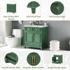 Vintage Green Bathroom Vanity with Soft-Close Storage