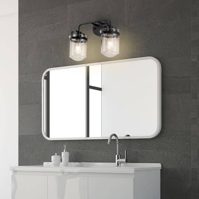 Clear Glass Industrial Sconce - Chic Lighting for Any Room