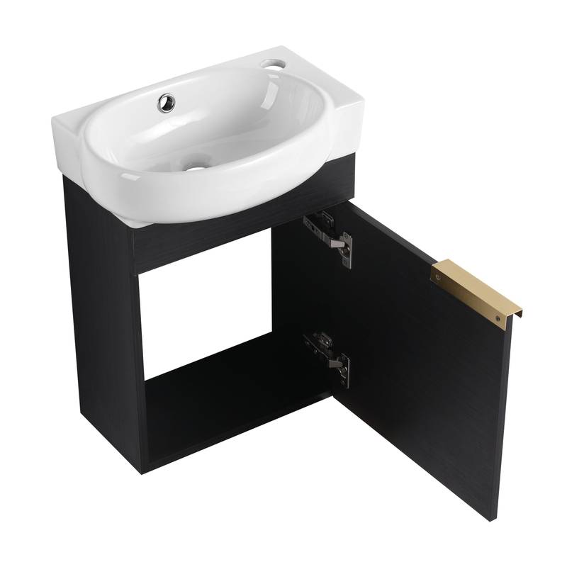 Cozy Compact Bathroom Vanity with Soft Close Doors & Sink