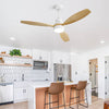 Chic Indoor Ceiling Fan with Remote and LED Light