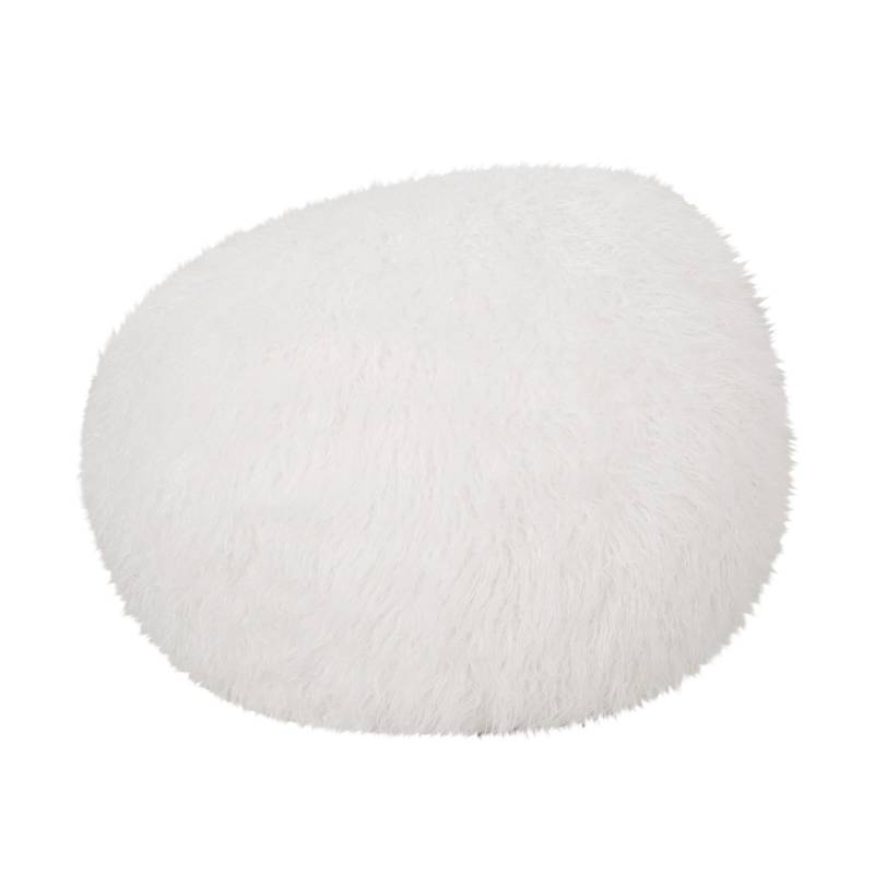 Cozy White Fur Bean Bag