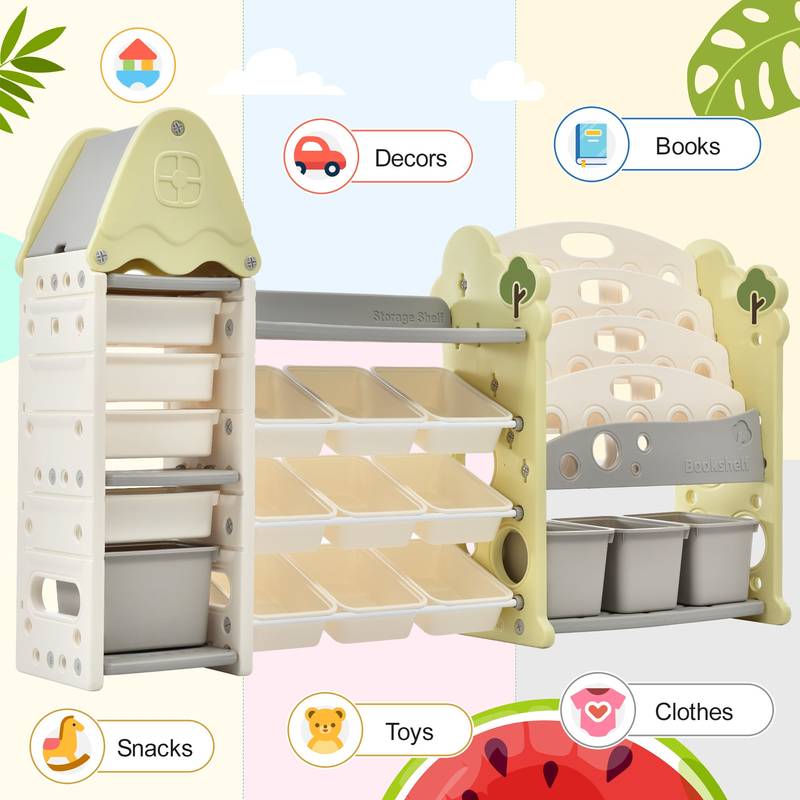 FunSpace Kids Organizer: Colorful Toy & Book Storage!