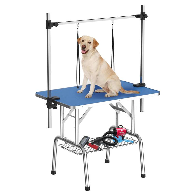 Pet Paws Grooming Table – Foldable, Adjustable, and Non-Slip!