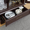 Radiant Cherry Display Cabinet with Adjustable Shelves