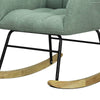 Cozy Teddy Rocker - Modern Accent Chair in Light Green