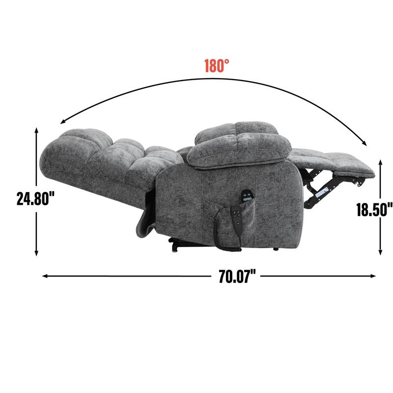 ComfyLift Heated Massage Recliner - Effortless Comfort & Support