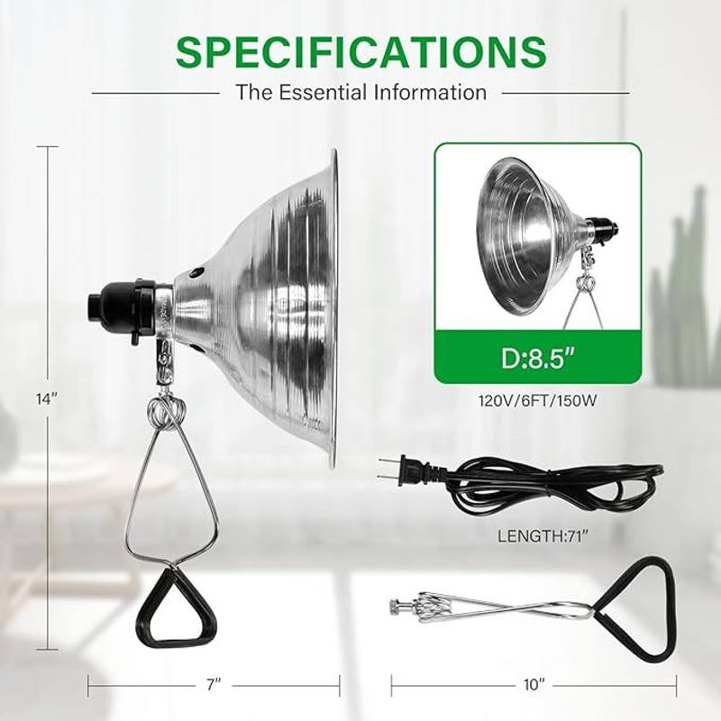 Clip-On Clamp Lamp Set - Versatile Light with Adjustable Reflectors